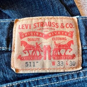 Men’s Levi’s 511 zipper fly slim fit jeans 33x30